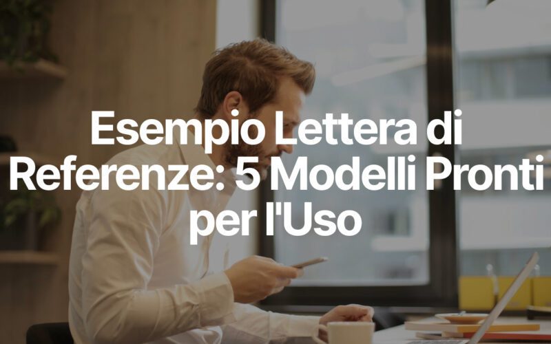 Esempio Lettera di Referenze