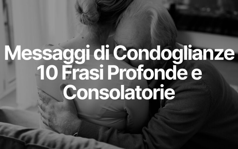 Messaggi di Condoglianze